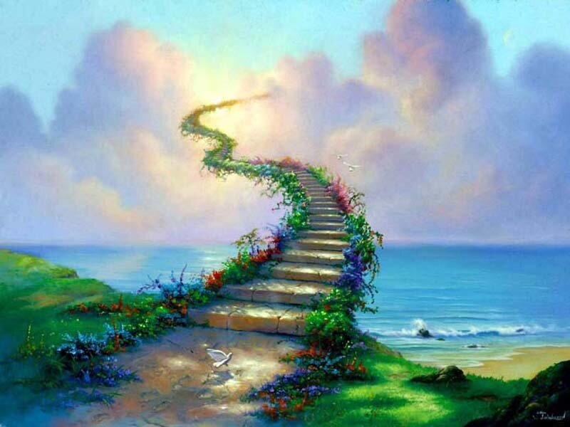 Staircase to Sky — Blue