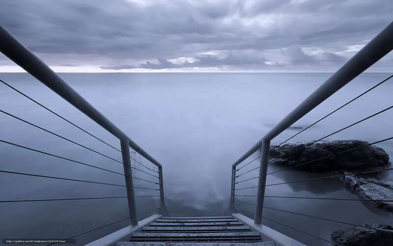 Staircase to the Sea — Blue