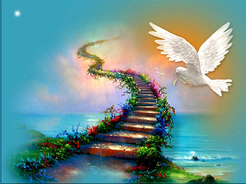 Stairway to Heaven with dove