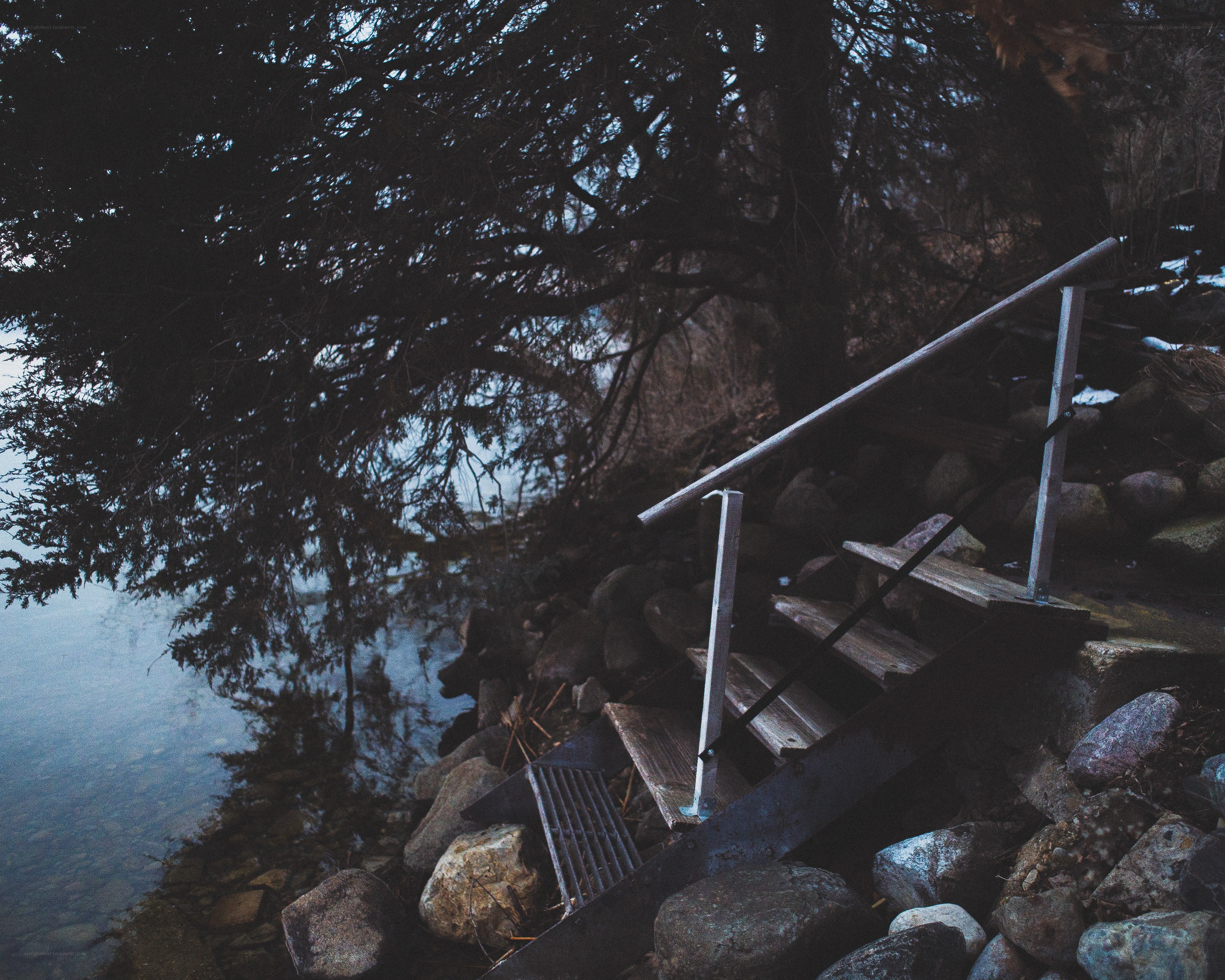 Stairway to the lake
