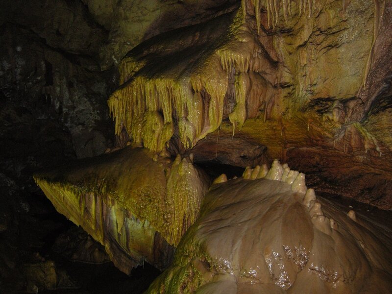 Stalactites and stalagmites in cave
