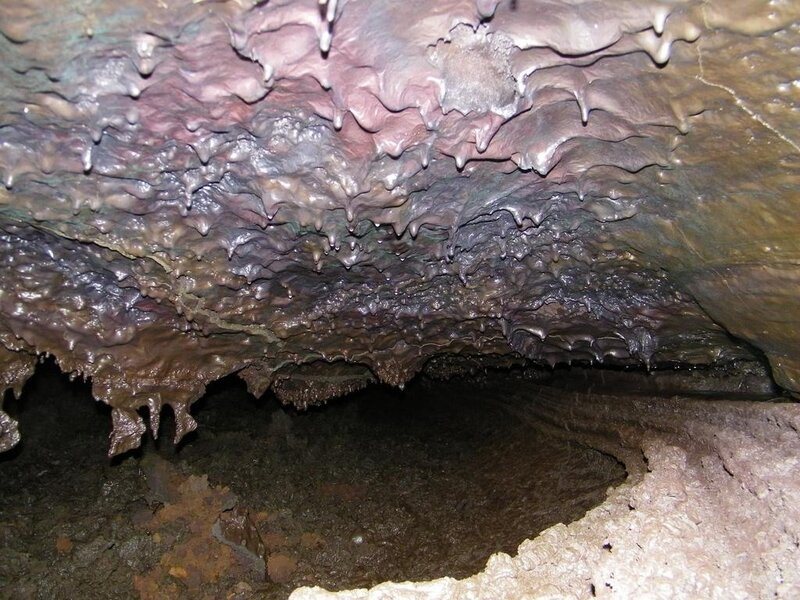 Stalactites in a cave