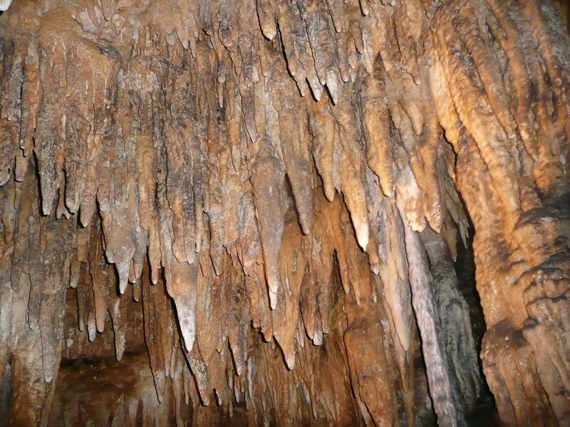 Stalactites in a cave