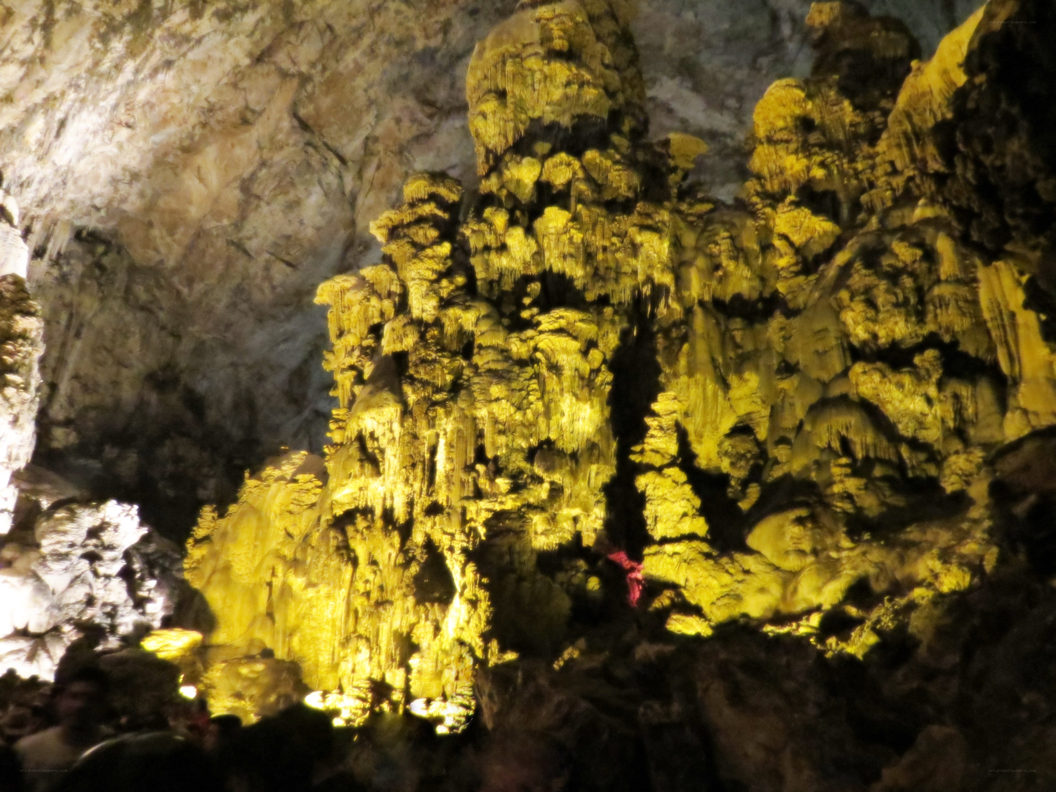 Stalagmite formation in cave