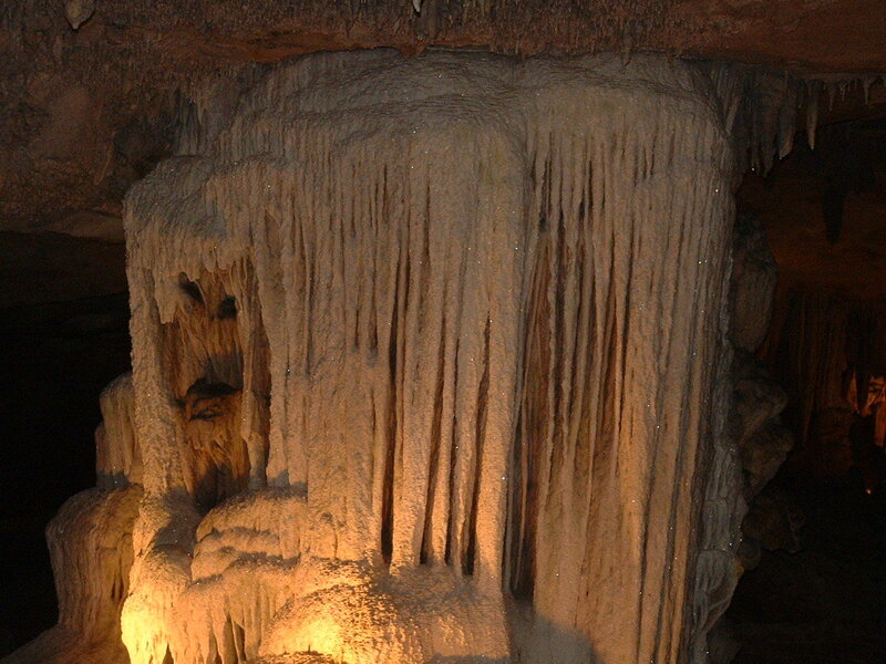 Stalagmite formation in cave