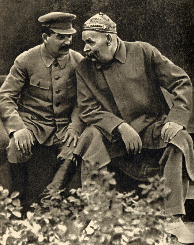 Stalin and a comrade in conversation