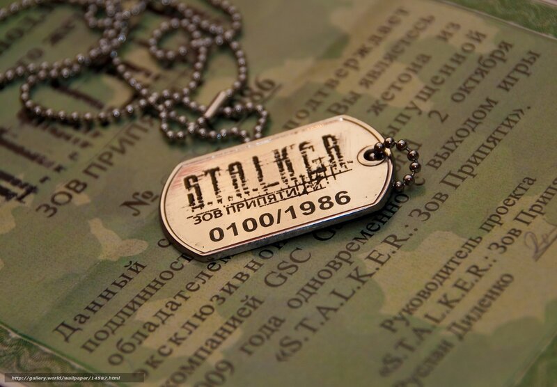 Stalker dog tag on document