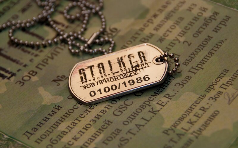 Stalker dog tag on document