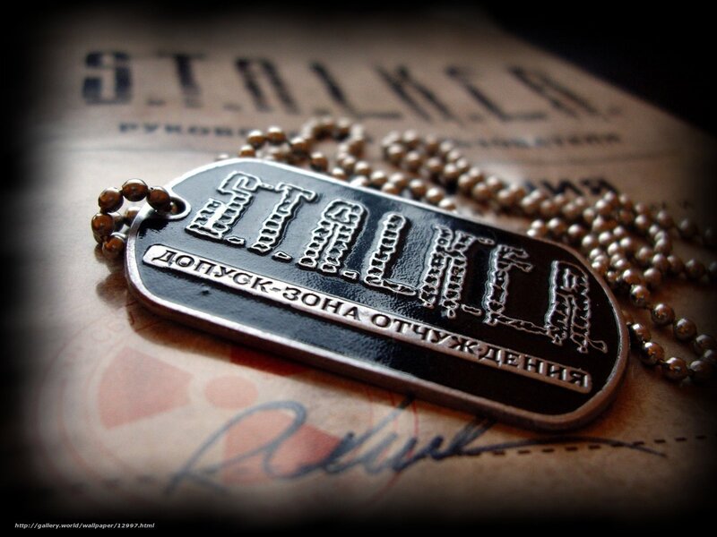 Stalker dog tag on document