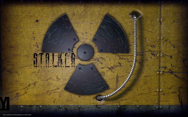 Stalker game logo on metal