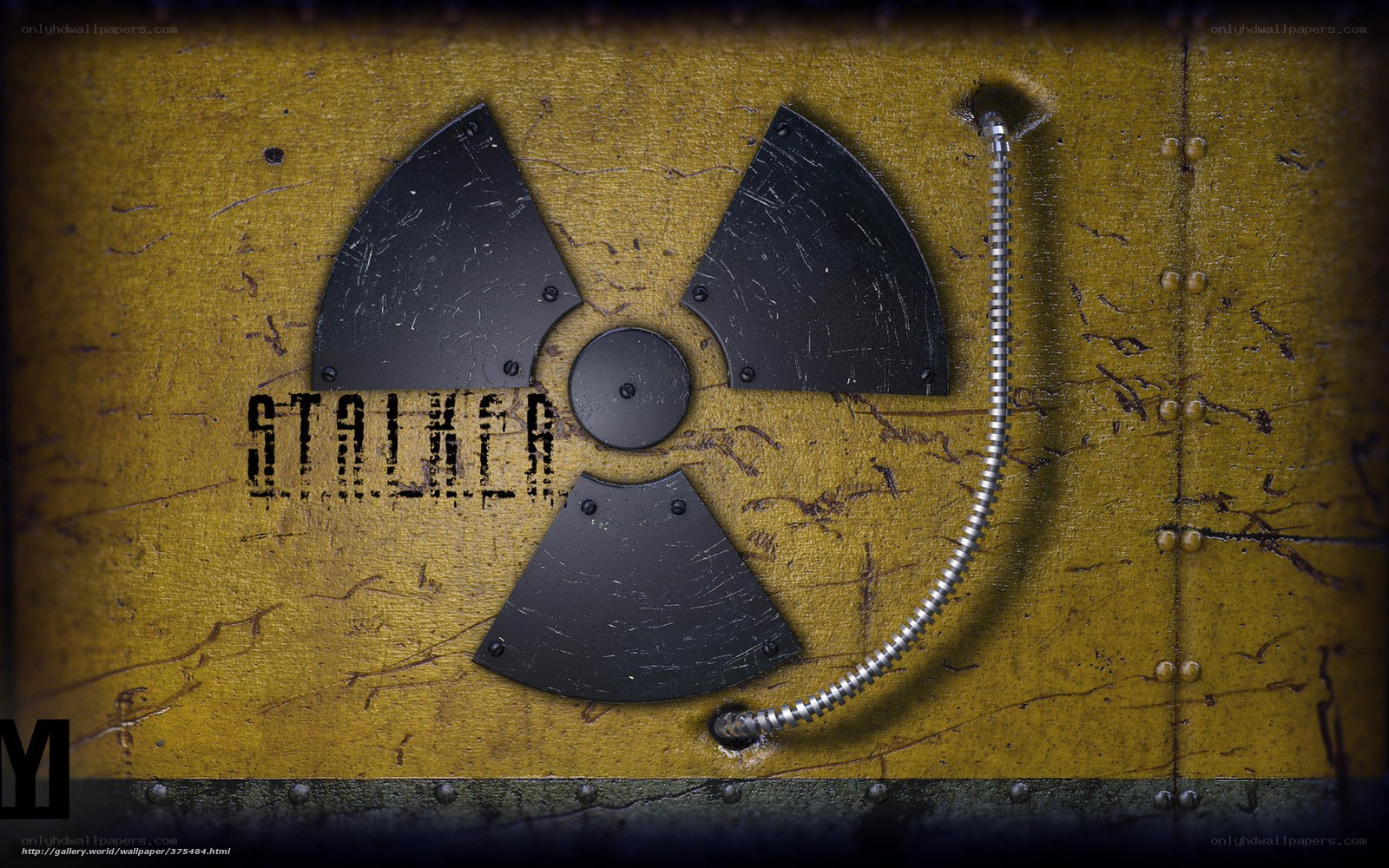 Stalker game logo on metal