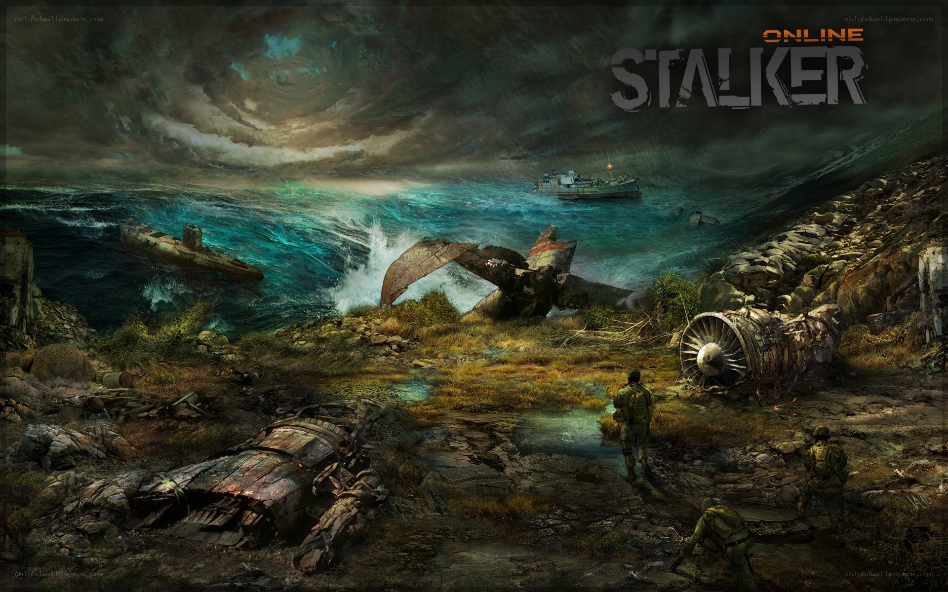 Stalker Online wreckage scene