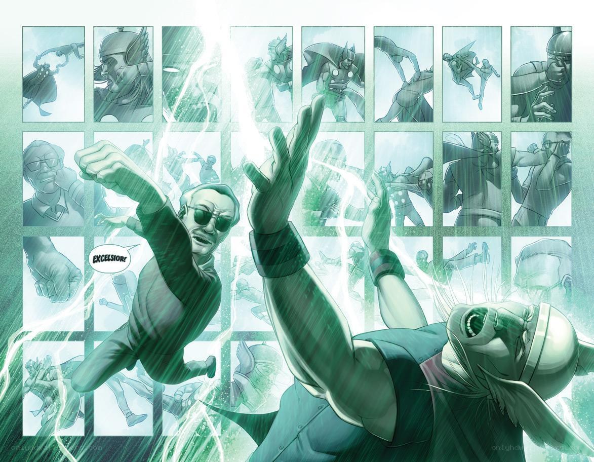 Stan Lee in a comic panel