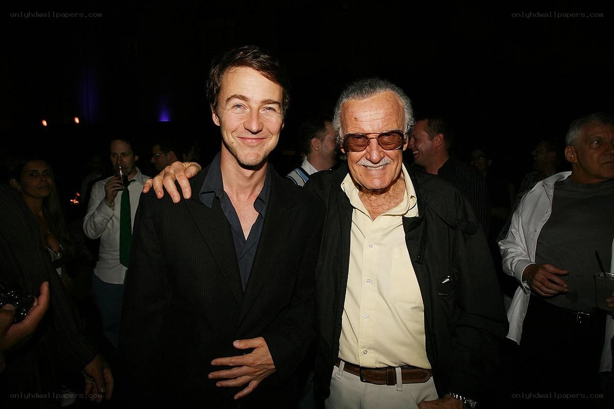 Stan Lee with a man at an event