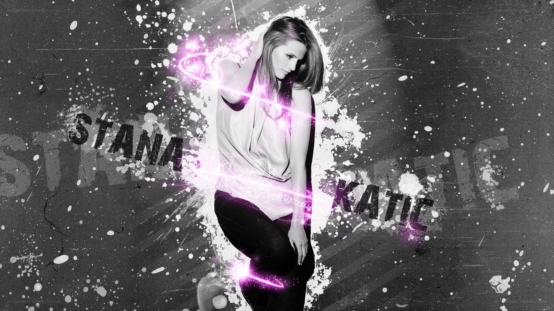 Stana Katic with glowing effects