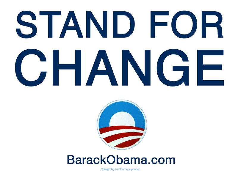 Stand for Change campaign sign