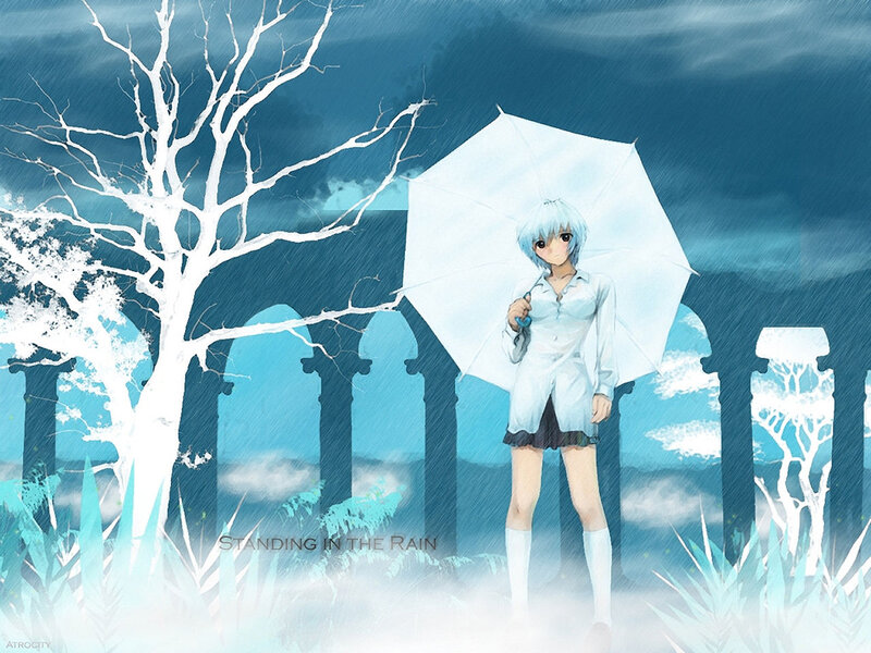 standing in the rain