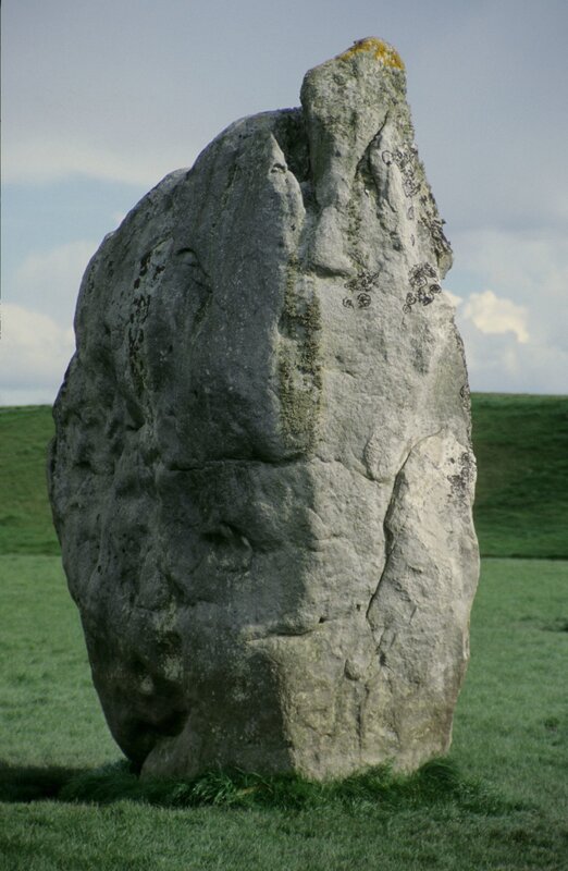 Standing stone in a field