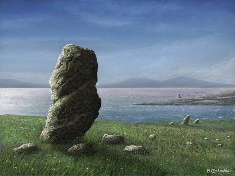 Standing Stone on Grass