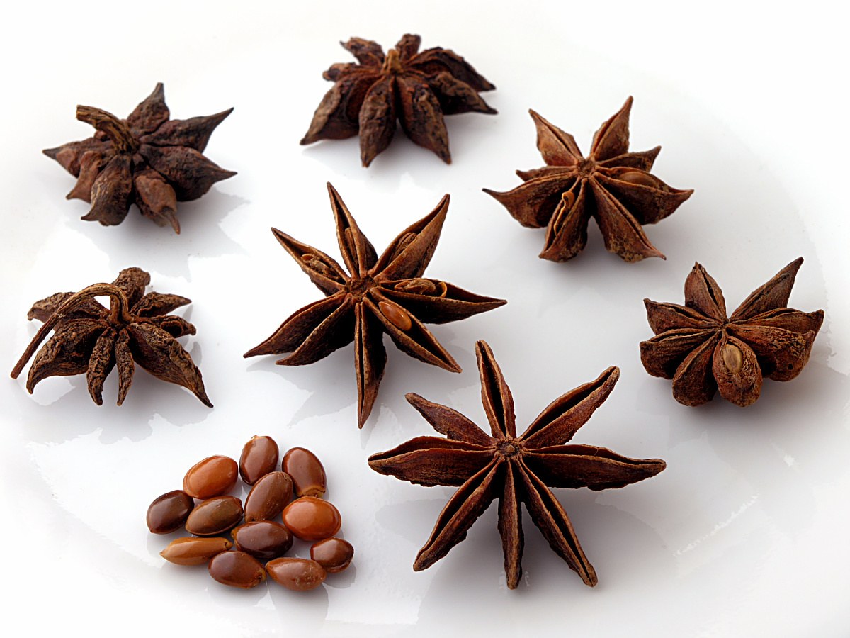 star anise and seeds