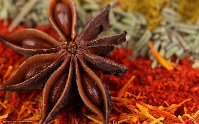 Star Anise Spice — Brown, Textured