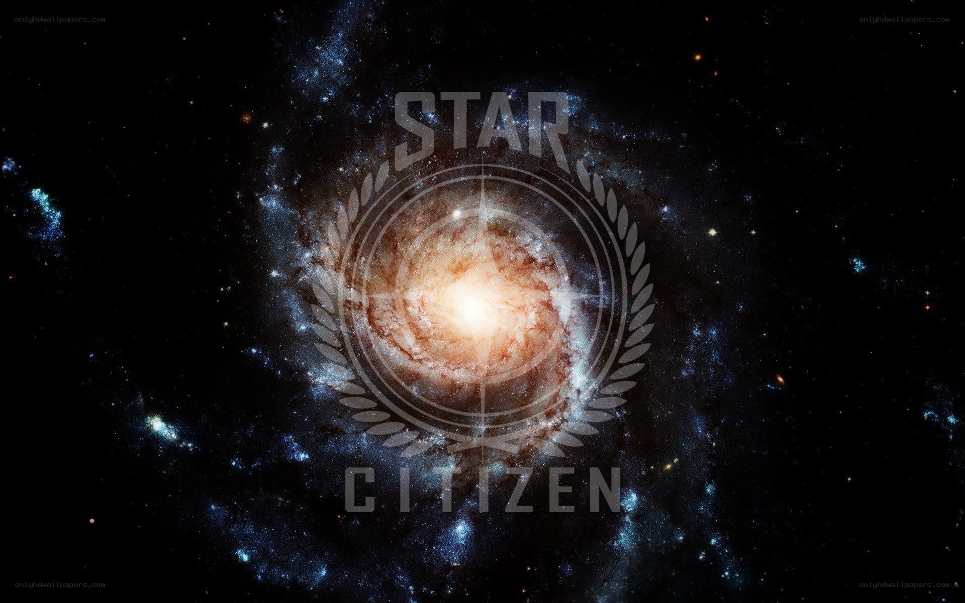 Star Citizen logo on galaxy