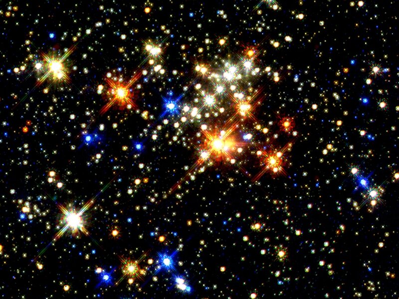 Star cluster in deep space