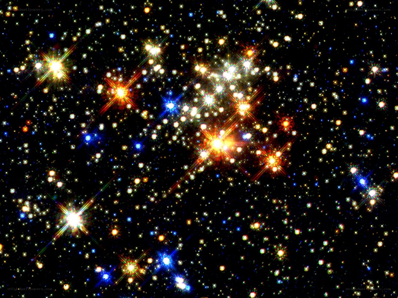 Star cluster in deep space