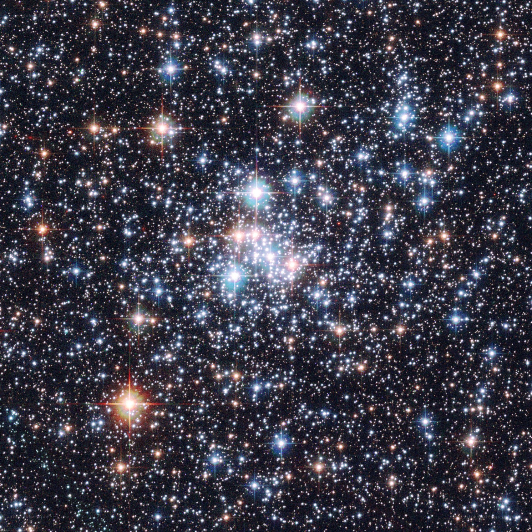 Star cluster in deep space