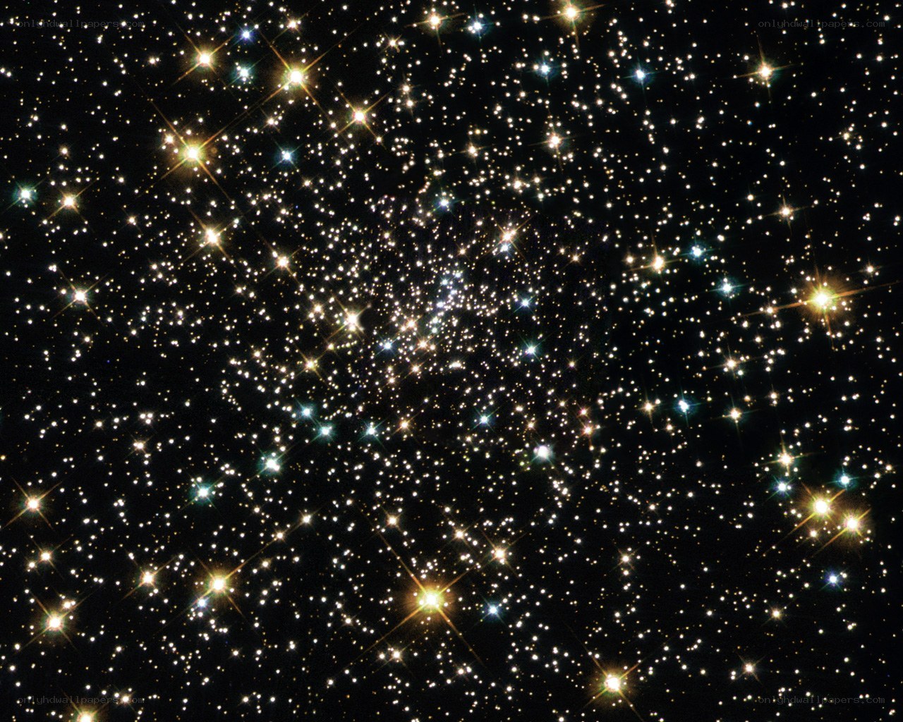 Star cluster in deep space