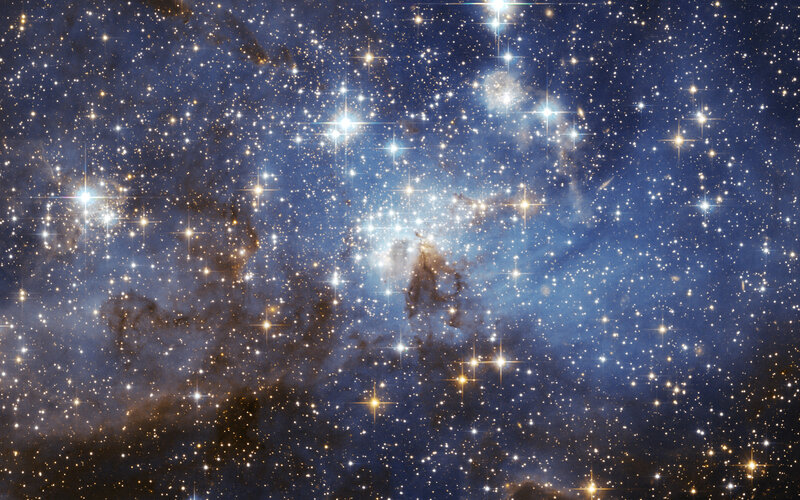 Star cluster in deep space
