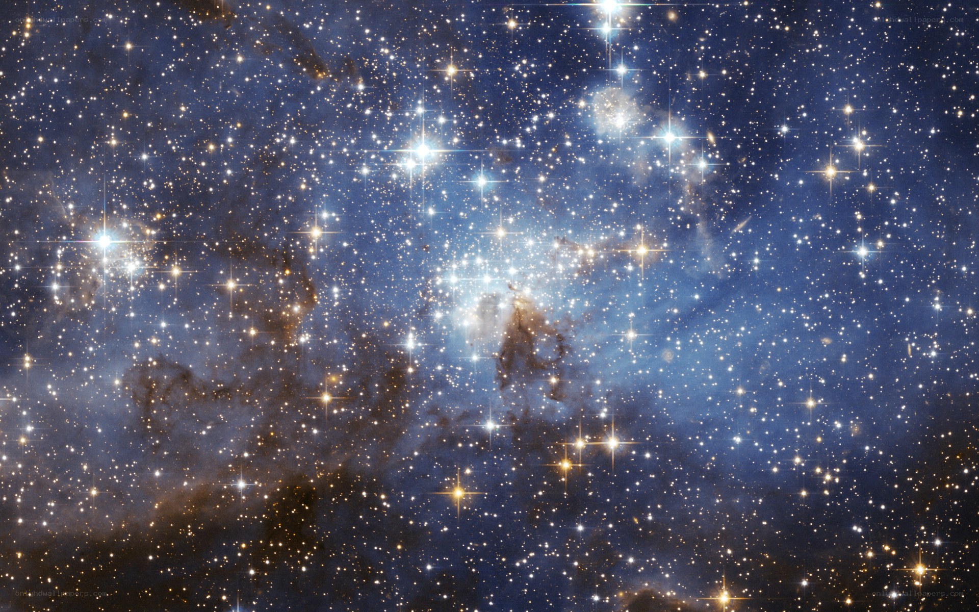 Star cluster in deep space