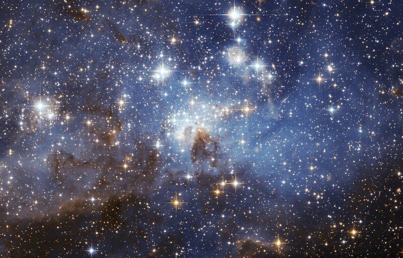 Star cluster in deep space
