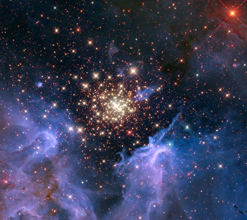 Star cluster in nebula