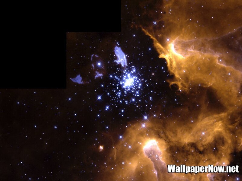 Star cluster in nebula