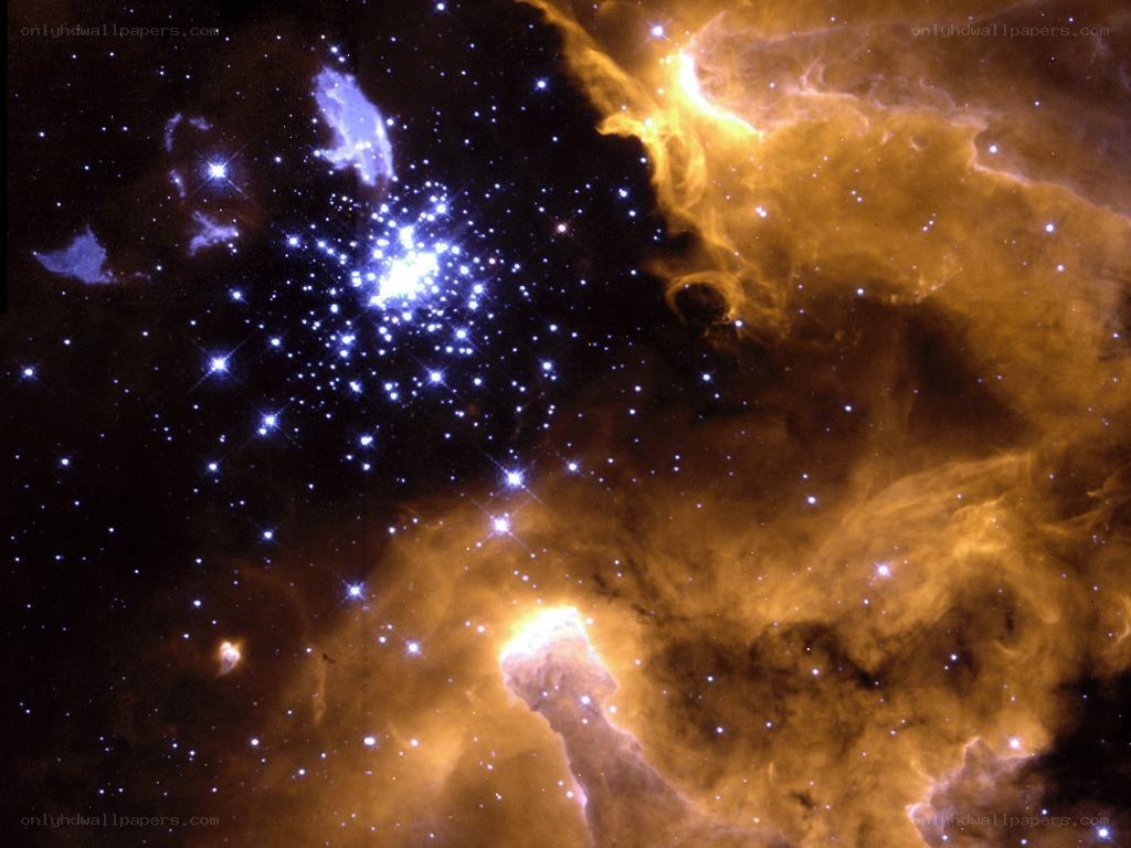 Star cluster in nebula
