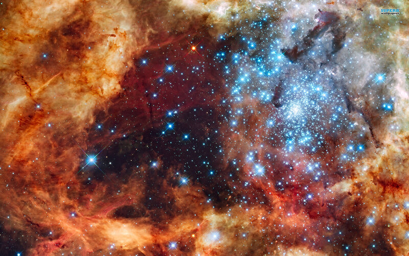 Star Cluster in Nebula — Blue, Cosmic