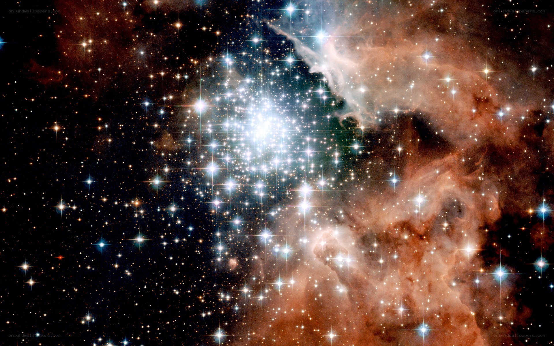 Star cluster in nebula