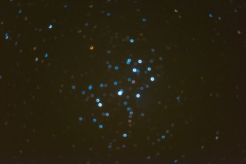 Star Cluster in Night Sky — Black, Dark