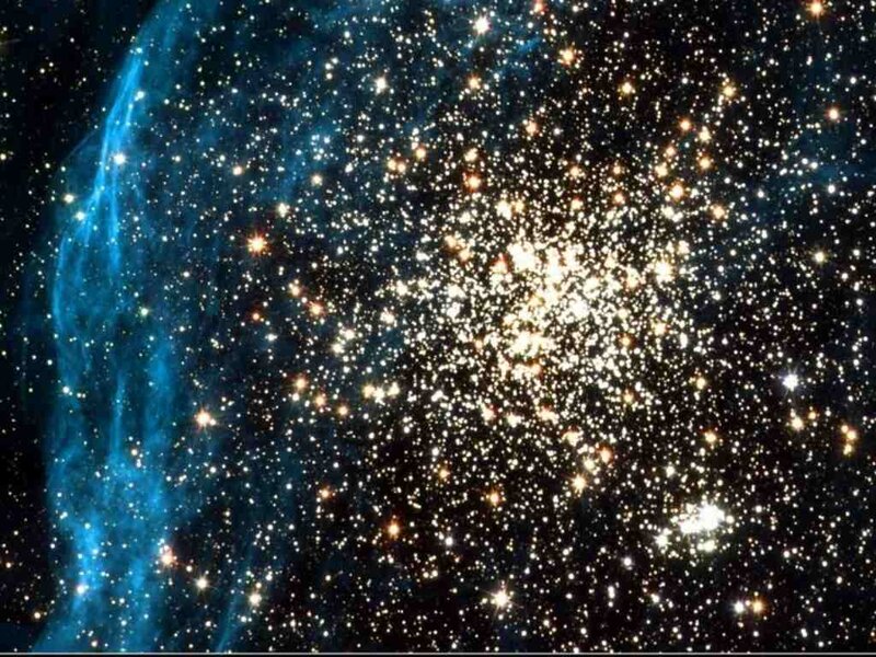 Star cluster in space