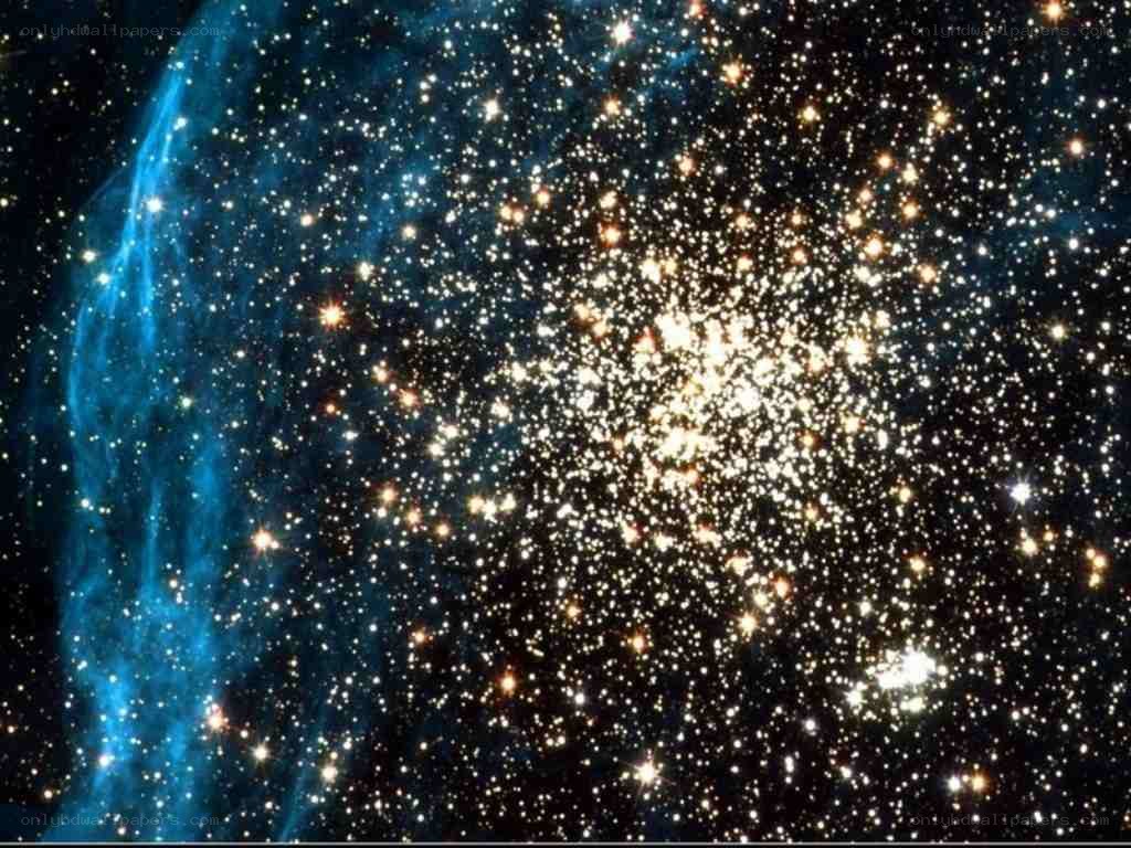 Star cluster in space