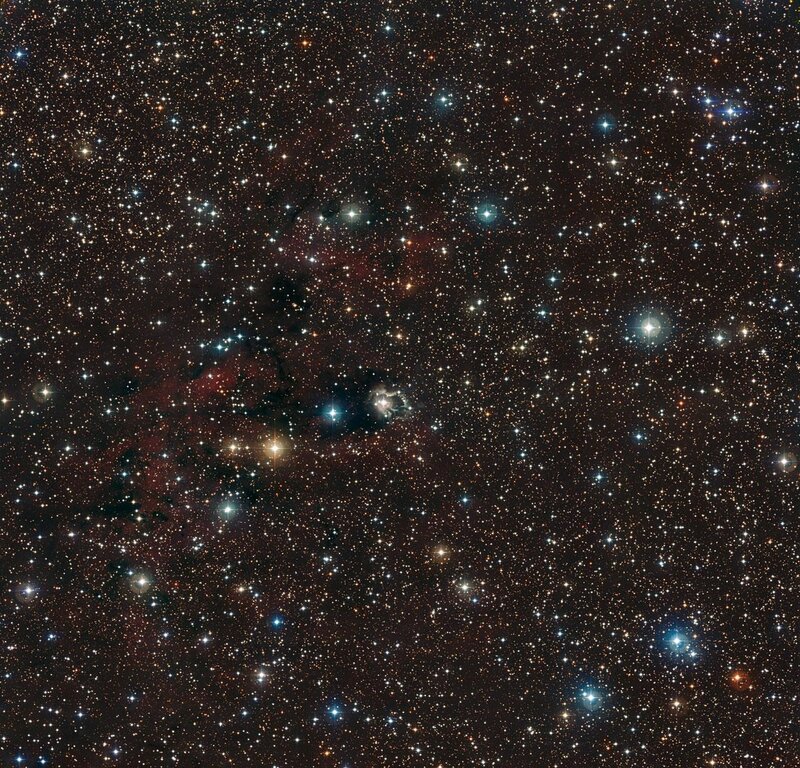 Star Cluster in Space — Black, Dramatic, Night, Photograph, Stars