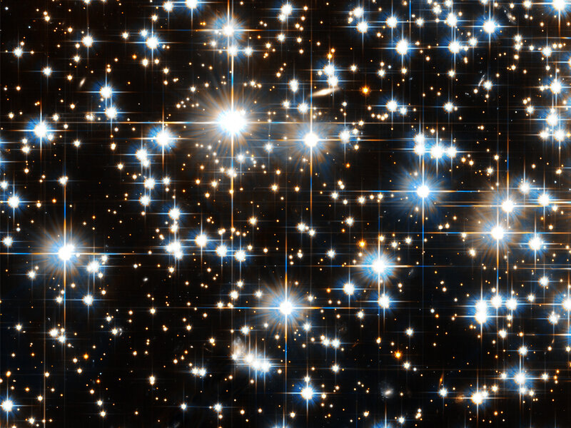 Star Cluster in Space — Black, Dramatic