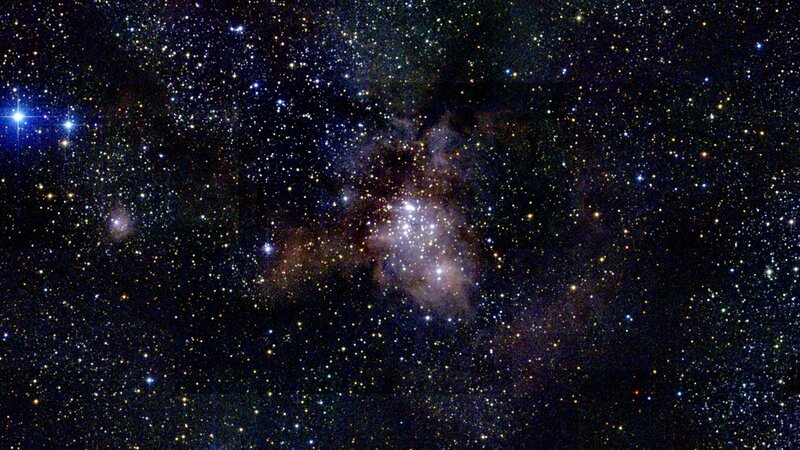 Star Cluster in Space — Black, Serene, Night, Photograph, Stars, Nebula