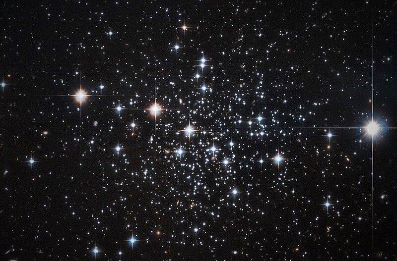 Star Cluster in Space — Black, Serene, Night