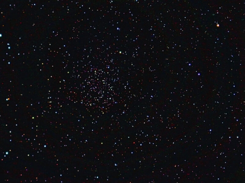 Star Cluster in Space — Black