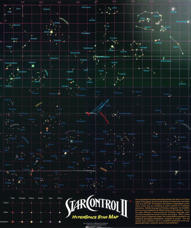 Star Control II HyperSpace Star Map