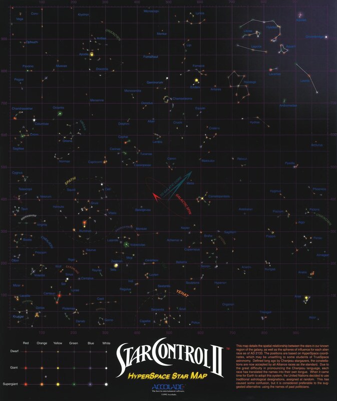 Star Control II star map