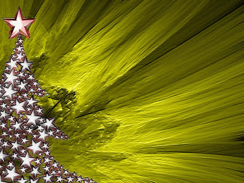 star-decorated christmas tree