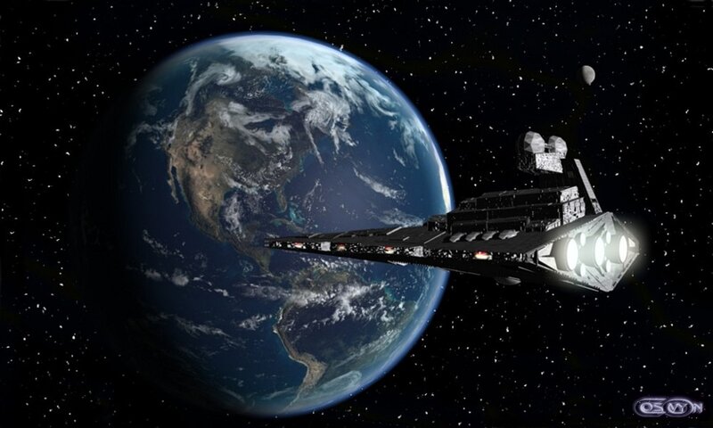Star Destroyer in Space — Black, Dramatic